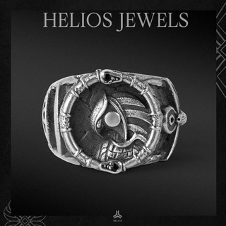 Nhẫn Bạc S925 Horus Ring x Tattoo Chair Helios Silver Original