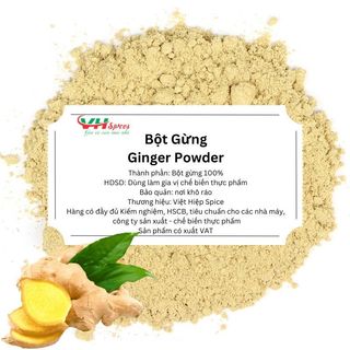 Bột gừng nguyên chất thơm cay túi 1kg việt hiệp