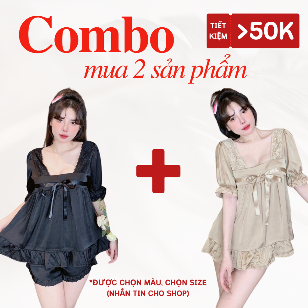 Bộ 2 Đồ Ngủ Sexy freesize Lụa Latin Cao Cấp - Booty Boutique
