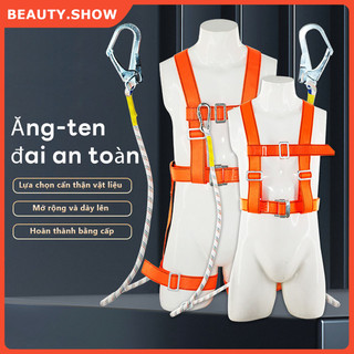 Dây đai an toàn toàn thân 1 móc sắt , Dây lao động leo trèo làm việc trên cao móc chịu lực 100kg