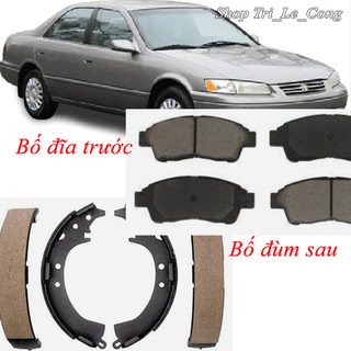 Camry 97-01 Bộ một đôi má phanh Bố thắng trước sau đĩa tang trống đùm Toyota đời 98 99 2000 xe hơi ô tô máy 2.2 3.0 v6