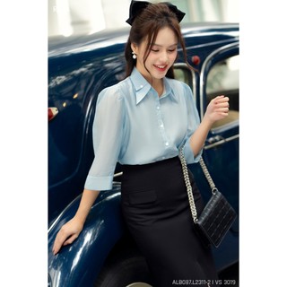 Áo sơ mi nữ RUZA tay lỡ thiết kế thời trang thanh lịch sang trọng ALB087