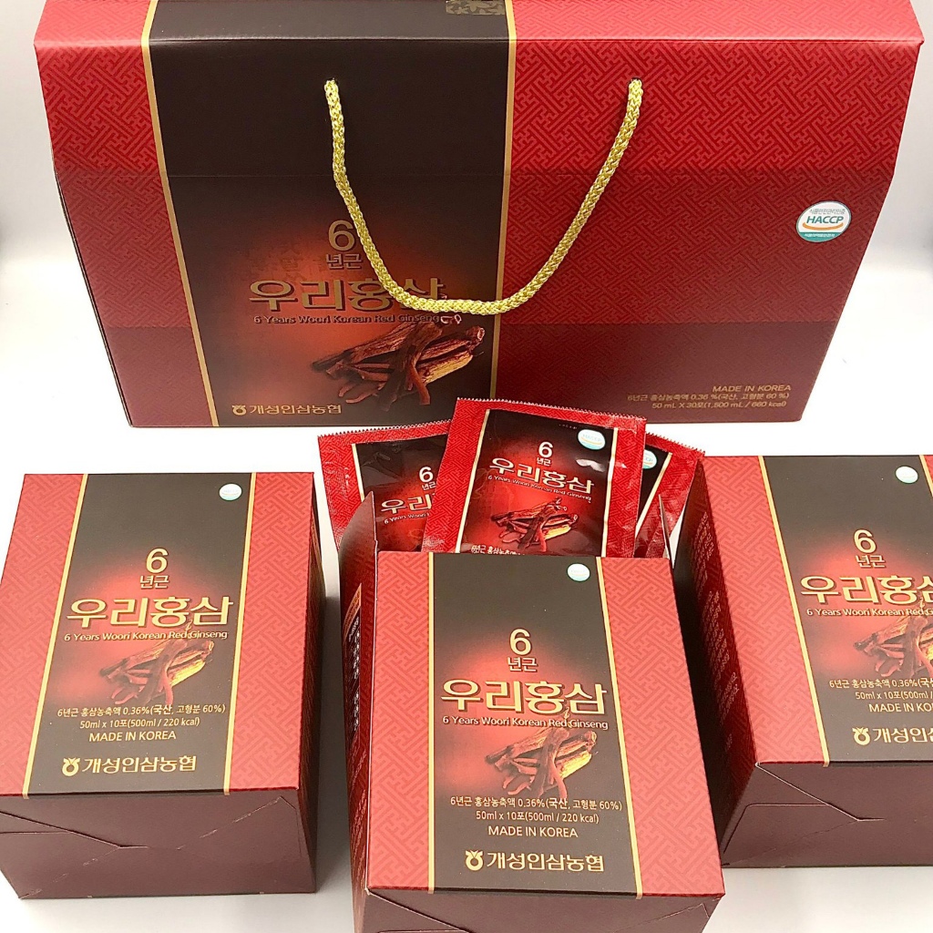 Nước Hồng Sâm Nhung Hươu Nonghyup Hàn Quốc Hộp Xách 20 gói x 70ml