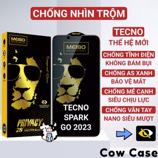 Cường lực Tecno Spark Go 2023 chống nhìn trộm full màn | Miếng dán kính bảo vệ màn hình cho Techno Cowcase