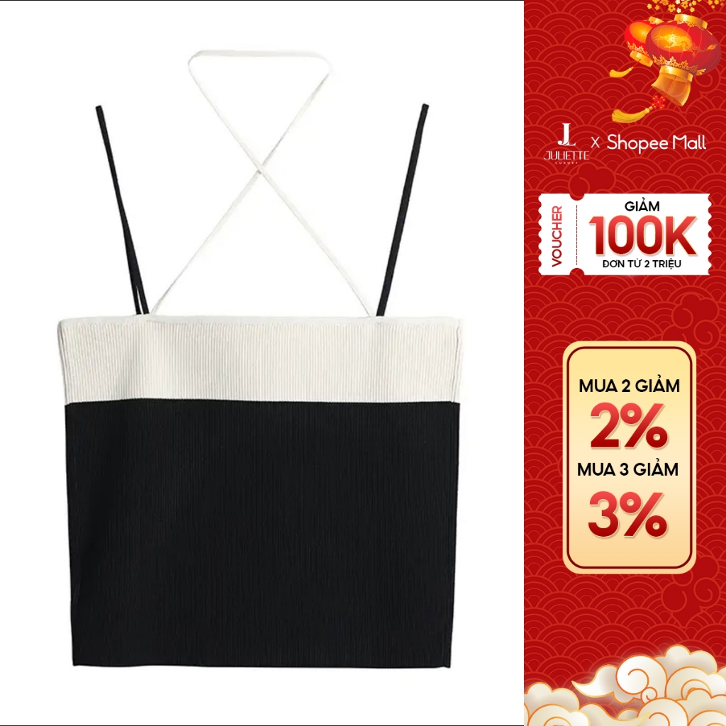 Áo 2 dây coptop nữ, áo mặc trong vest nữ vải dệt kim chính hãng IFY DESIGN - AO0129