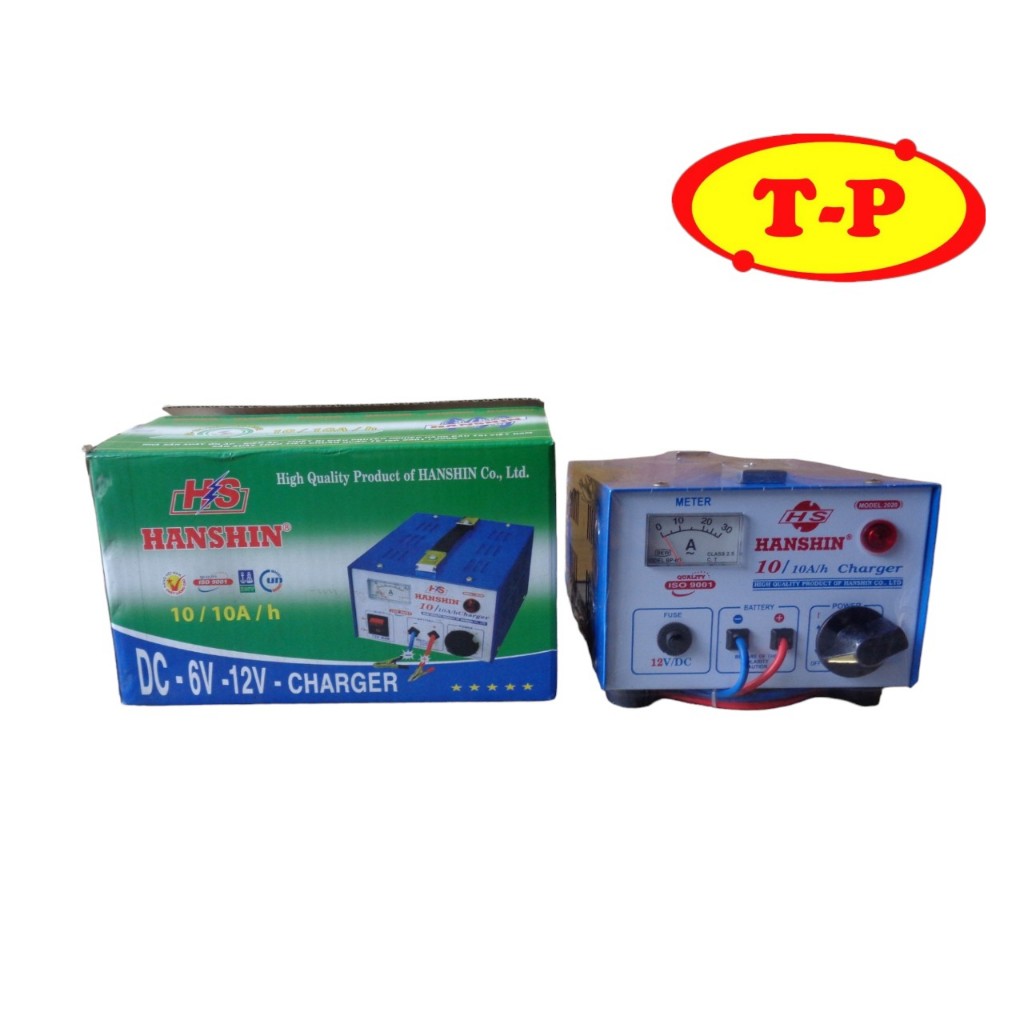 Máy sạc điện ắc quy Hanshin 10A - 12V(dây đồng)