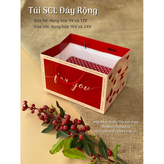 Túi Valentine đáy rộng đựng hộp socola
