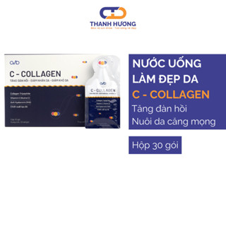 Nước uống C - Collagen giúp làm đẹp da, sáng da, tăng đàn hồi, giảm khô da - Hộp 30 gói