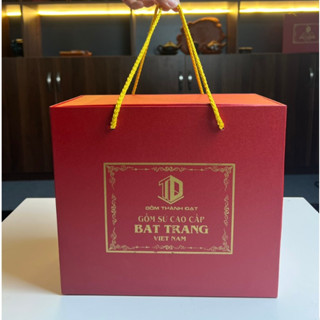  Hộp Quà Tặng Màu Đỏ Cao Câp Thương Hiệu Thành Đạt Bát Tràng Phù Hợp Biếu Tặng Dịp Tết Giáp Thìn 2024 