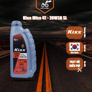 Nhớt xe máy, nhớt xe số Kixx Ultra 4T 20W50 API SL 800ml [MIỄN PHÍ CÔNG THAY NHỚT]