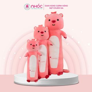 Gối ôm Loopy Hải Ly Hồng lông mịn bông cao cấp - NHÓC