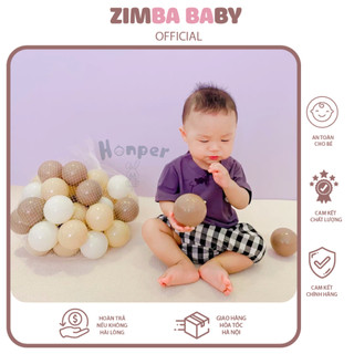 Đồ chơi trẻ em Set 100 bóng nhựa Honper Holla chất liệu nhựa dẻo cao cấp an toàn tuyệt đối an toàn cho bé Zimbababy 