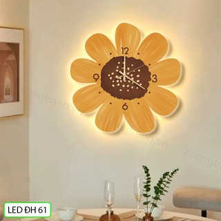 Tranh Đồng Hồ Hoa Treo Tường- Decor Phòng khách- phòng ngủ