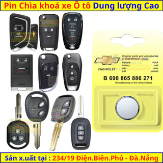 Pin chìa khoá xe ô tô Chevrolet Cruze, Colorado, Orlando, Captiva, Aveo, Trax, Spark, Trailblazer CR2032 CR161 CR1620