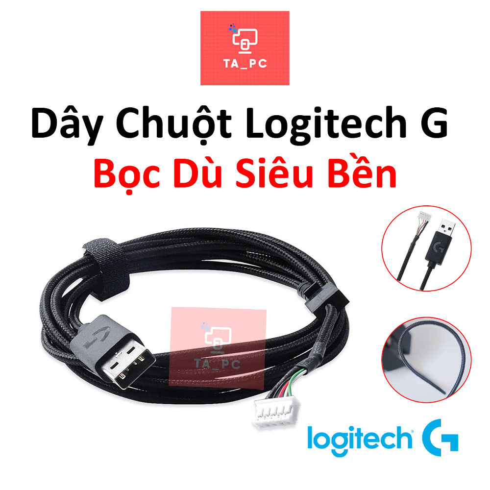 Dây Cáp USB Chuột Logitech G Bọc Dù Siêu Bền