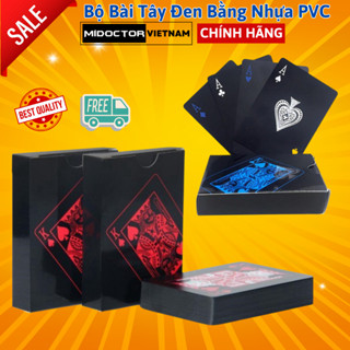 Bài Tây Poker Nền Đen Cao Cấp Chọn Màu - Bằng Nhựa Chống Thấm Nước Chính Hãng miDoctor
