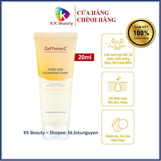 Sữa rửa mặt Giảm mụn Sạch sâu Cell Fusion Daily Trouble Care Sun Clear Cleansing Foam / Low pH