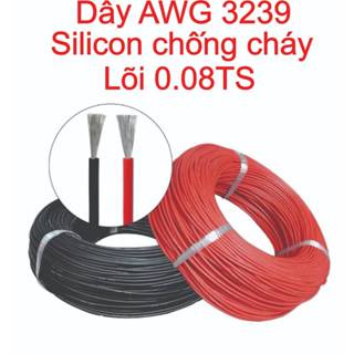 1 mét Dây AWG 6 ~ 12 AWG Silicone 3239 chống cháy 200°C