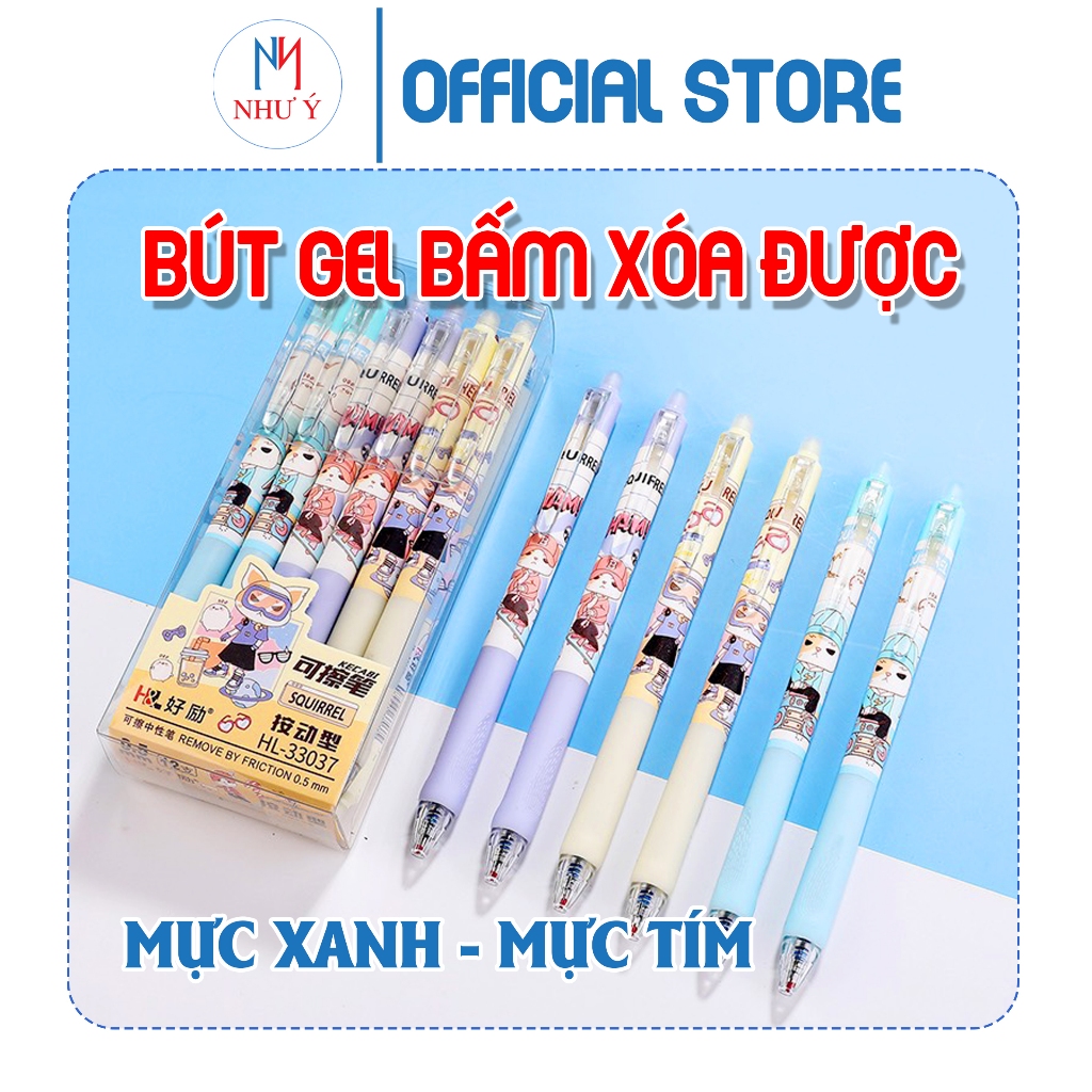 Bút mực Xanh / Tím Xóa được HL-GP Mẫu ngẫu nhiên