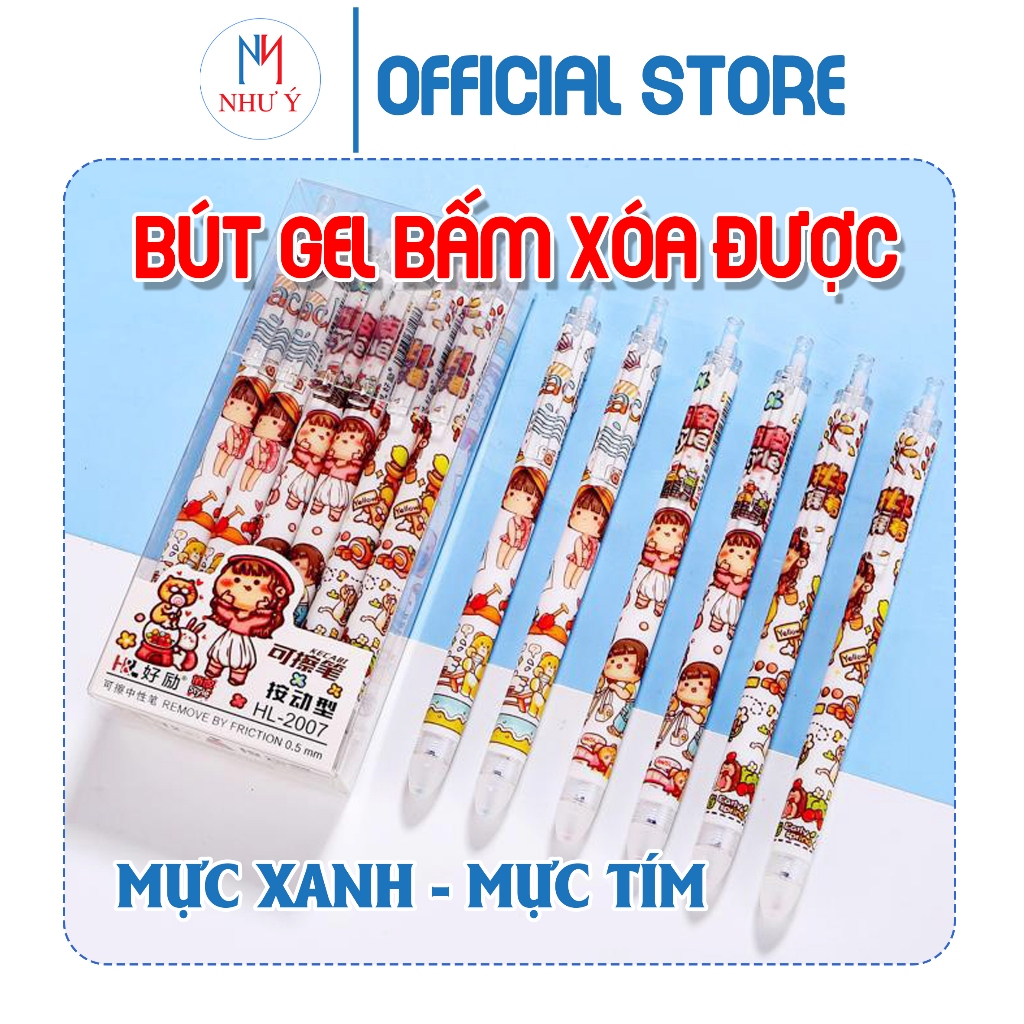 Bút mực Xanh / Tím Xóa được HL-GP Mẫu ngẫu nhiên