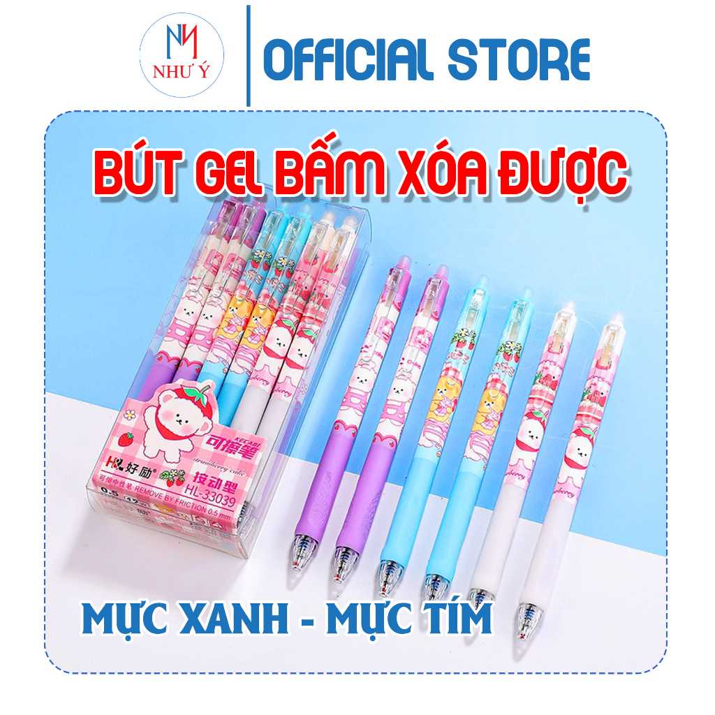 Bút mực Xanh / Tím Xóa được HL-GP Mẫu ngẫu nhiên