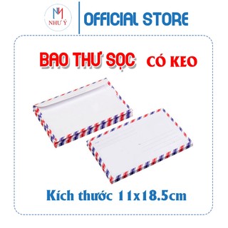 Bao thư sọc dán keo 11x18.5cm (Mẫu có thể thay đổi theo từng đợt)
