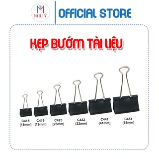 Kẹp tài liệu đen 1hộp (12cái),Kẹp bướm 15/19/25/32/41/51mm