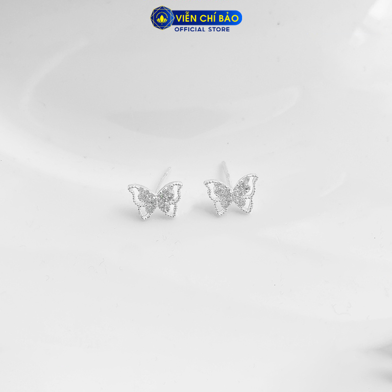 Bông tai bạc nữ cánh bướm Butterfly chất liệu bạc S925 - Viễn Chí Bảo B400109