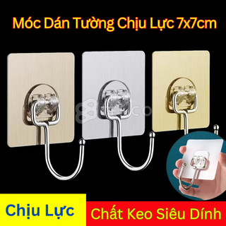Móc Treo Đồ Dán Tường (7x7cm) - Móc Treo Quần Áo, Đồ Nhà Tắm, Nhà Bếp DÍnh Tường