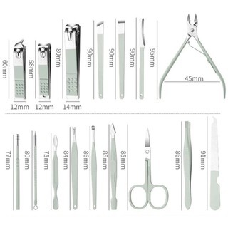 Bộ dụng cụ bấm móng tay 16 món - bộ cắt, bấm dũa móng tay - sét dụng cụ làm móng 3dm 16 chi tiết nail care cao cấp