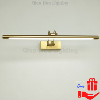 Đèn soi tranh Led 3 chế độ ánh sáng trang trí chiếu rọi hắt gương khổ cỡ lớn treo gắn tường GH7372/70CM mạ đồng hiện đại