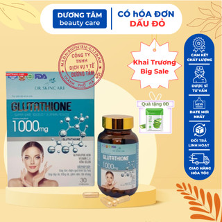 Viên uống Glutathione 1000mg Dr.Skincare giúp làn da trắng hồng tự nhiên và chống lão hoá - hàng công ty có hóa đơn