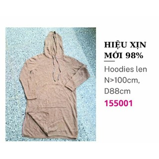 Đầm si, đầm len hiệu xịn dáng hoodies chất đẹp dày dặn đường may tỉ mỉ mới 98%