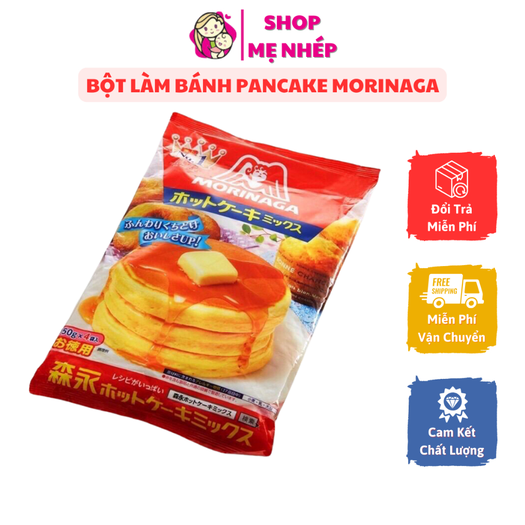Bột Làm Bánh Doreamon bánh Pancake Morinaga không cần phải cân đo chỉ cần thêm trứng và sữa