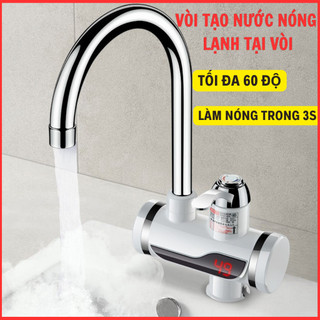  Máy nước nóng lạnh lắp đặt trực tiếp tại vòi làm nóng nhanh trong 3 giây biến chống giật an toàn 