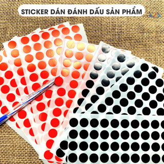 Sticker chấm tròn, tem dán tròn, tem dán phân loại sản phẩm, miếng dán đánh dấu sản phẩm lỗi, phân loại hàng hóa