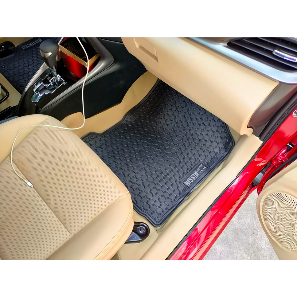 Thảm Sàn,Lót Sàn Cao Su đúc Toyota Vios 2007 đến 2023 ko mùi - hàng NISSIN