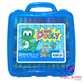 Hộp 24 màu bút sáp dầu dooly hiệu dong a hàn quốc - văn phòng phẩm no.1