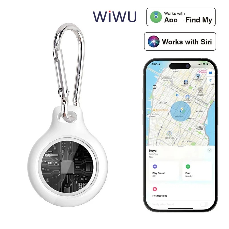 Thiết bị định vị tracker qua IOS Apple find my app WIWU iTag chống thấ