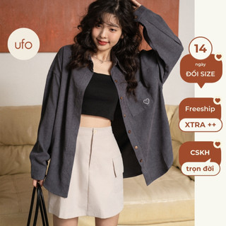 Chân váy chữ A ngắn vải gió nhăn 2 lớp - Mini Skirt - by ufo.thebasic