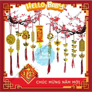 Combo 10 dây treo trang trí Tết - trang trí Quạt mẹt Tết - Trang trí cây đón Tết