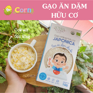 Gạo hữu cơ nấu cháo/cơm ăn dặm - Chứng nhận hữu cơ Châu Âu - Cho bé 5m+