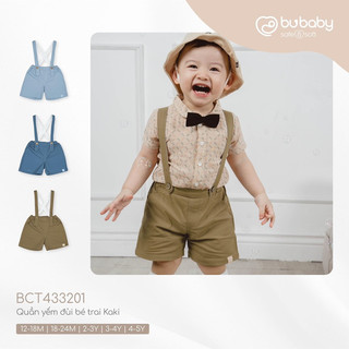 Quần yếm kaki Bubaby cho bé trai 12m-5y