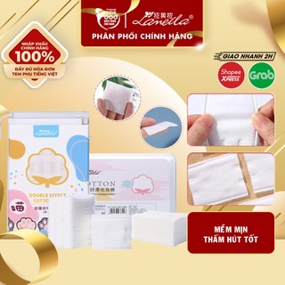  Bông Tẩy Trang 222 miếng Lameila Cotton Pads 3 Lớp Làm Sạch Da Siêu Mềm Mịn Thấm Hút Cực Tốt