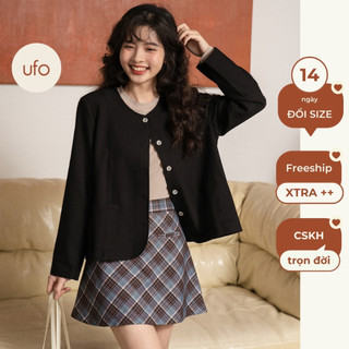 Áo khoác nhẹ cổ tròn 2 lớp mỏng mùa thu có độn vai nhẹ - Chihiro Jacket - by ufo.thebasic