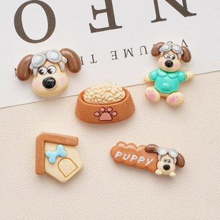 Sticker gắn dép, charm crocs chú chó phi công nhựa cứng gắn dép crocs, cross, dép sục, dép cá sấu
