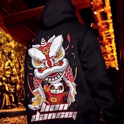 Áo hoodie in hình lân Lion Dance nhiều mẫu