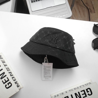 Mũ vành bucket NY nữ-đen