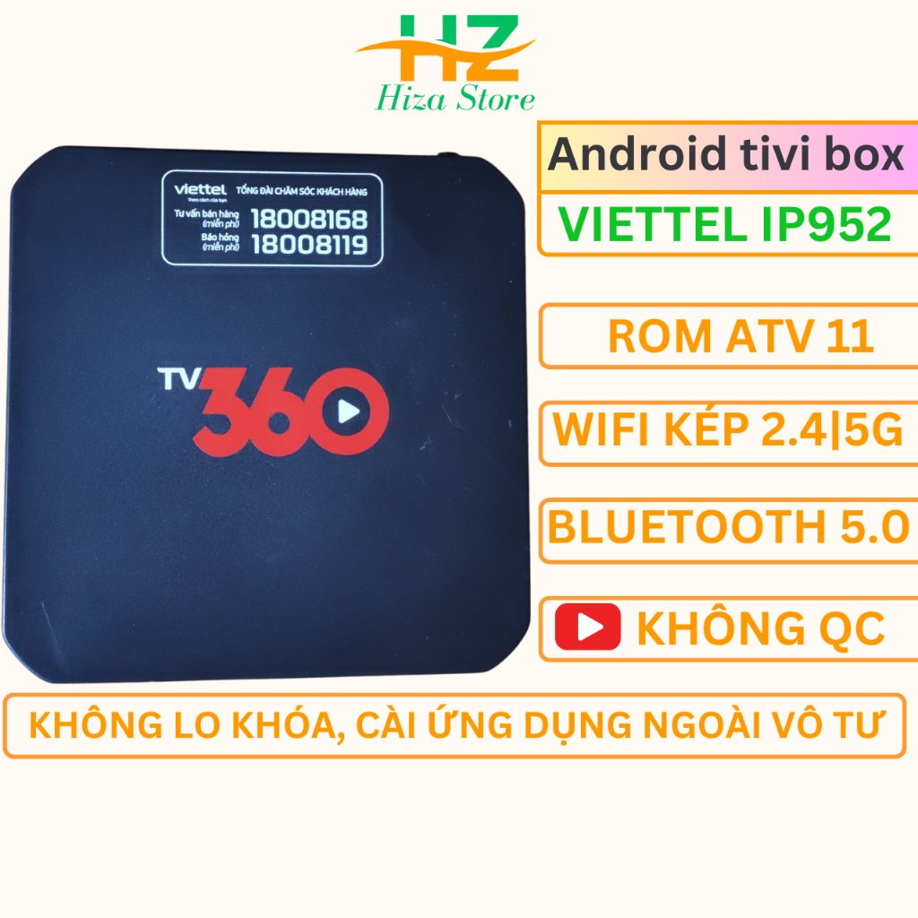 Box tivi Viettel 360 model IP952 ram 2G bộ nhớ 8G xem truyền hình giải trí miễn phí