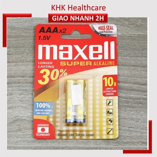 Vỉ 2 pin 3A Maxell Alkaline (dùng cho máy đo huyết áp cổ tay)
